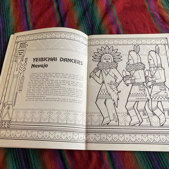 VTG 76’ Dancing Indians Coloring Book by Rita Warner. New! Never Used! - Picture 3 of 9